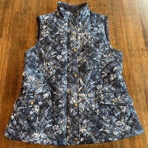 Talbots Navy Quilted Vest - size s